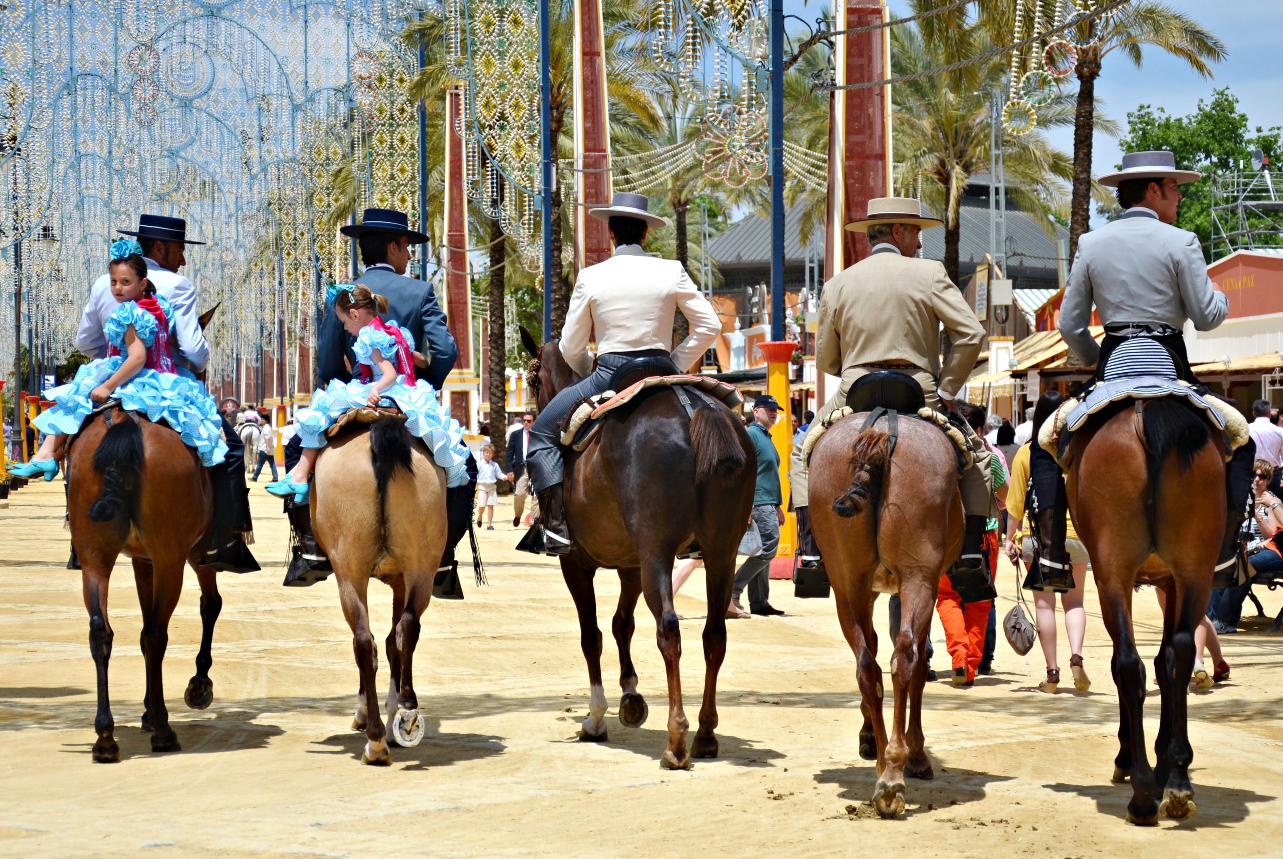 Jerez,De,La,Frontera,,Spain-may,12:,Riders,On,Horseback,Walking