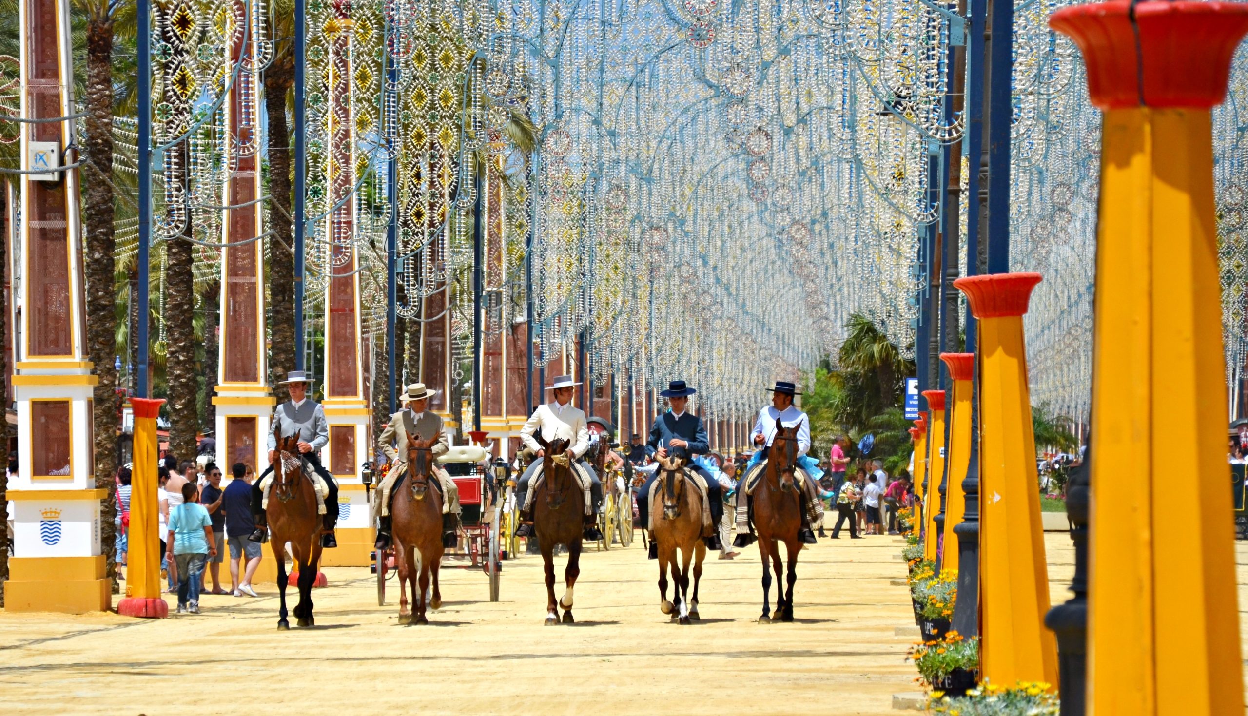 Jerez,De,La,Frontera,,Spain-may,12:,Riders,On,Horseback,Walking