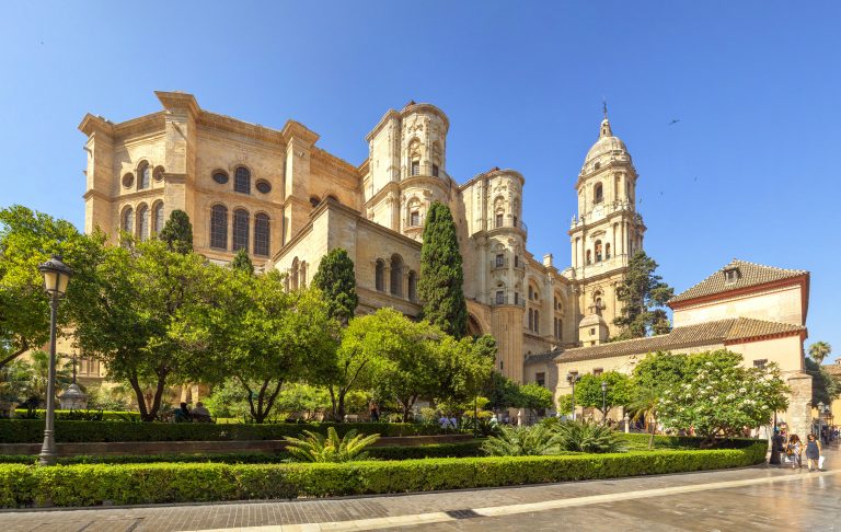 Malaga,Cathedral,In,Andalusia,,Spain.