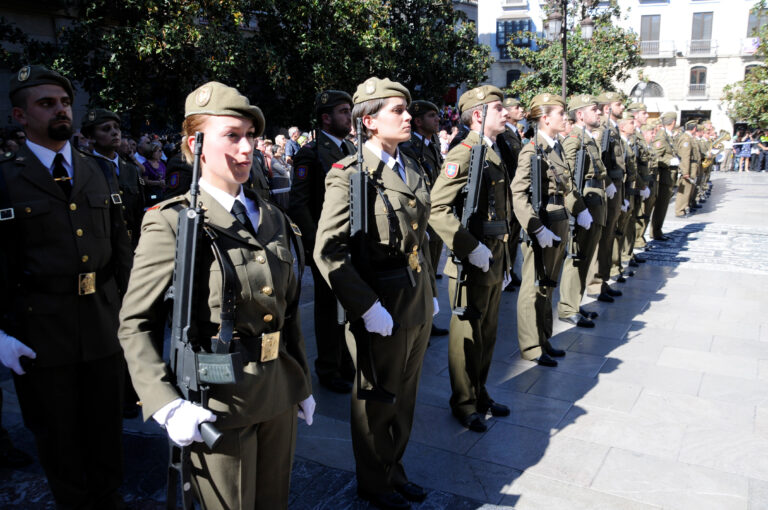 Granada,,Spain,-,October,2011.,A,Woman,Soldier,,A,Woman